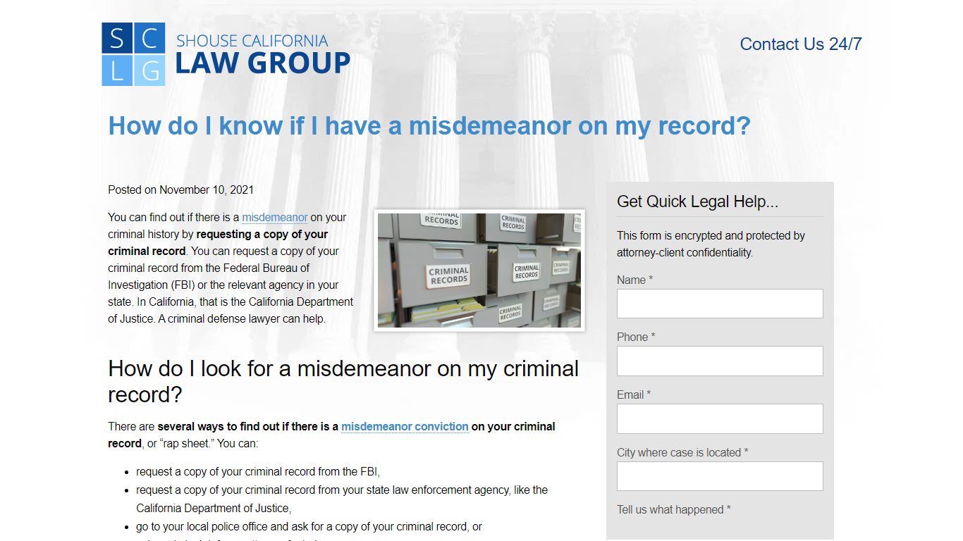 How do I know if I have a misdemeanor on my record? - Shouse Law Group