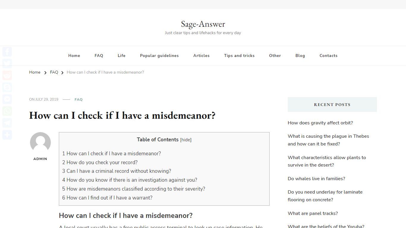 How can I check if I have a misdemeanor? – Sage-Answer